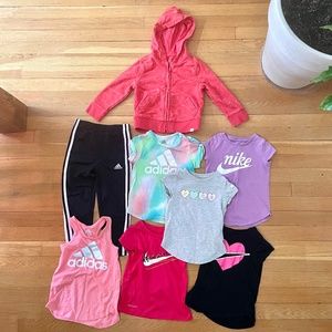 Bundle of 3T girls’ athletic clothes (Nike, Adidas)